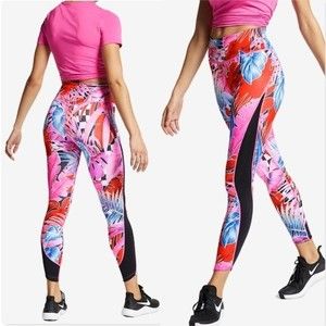 Nike One Leggings Tropical Laser Fuchsia Print Plus XXL